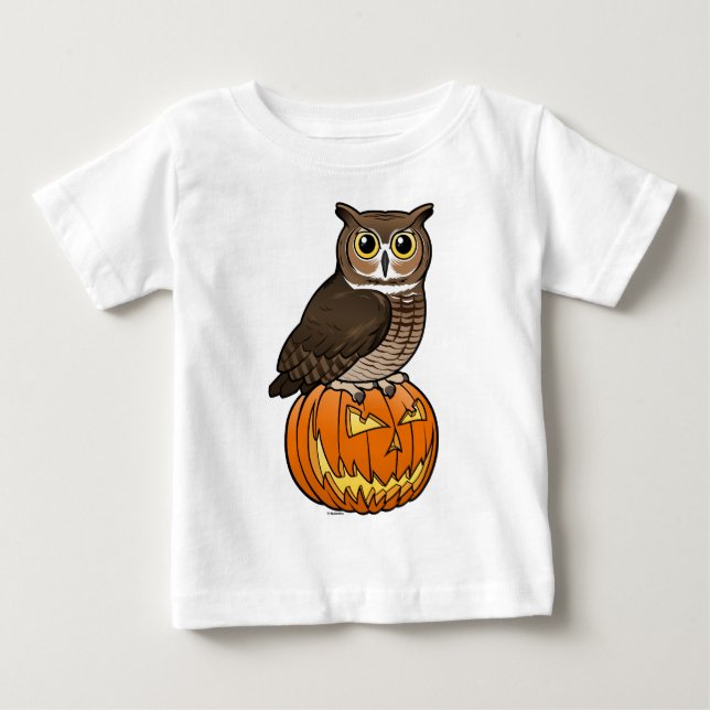 Halloween underbar Horned uggla T Shirt (Framsida)