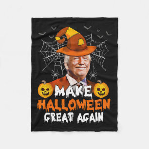 Halloween Underbar igen Lustigt Trump Jack o lante Fleecefilt