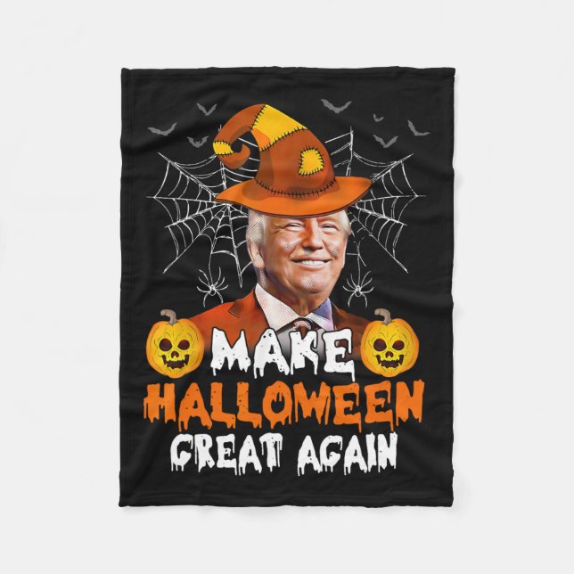 Halloween Underbar igen Lustigt Trump Jack o lante Fleecefilt (Framsidan)