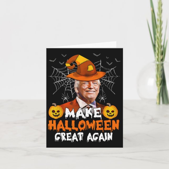 Halloween Underbar igen Lustigt Trump Jack o lante Kort (Framsida)