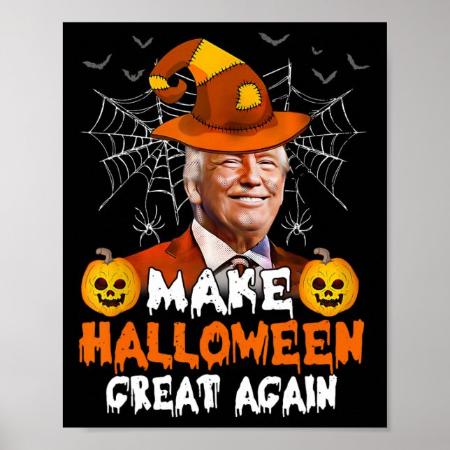 Halloween Underbar igen Lustigt Trump Jack o lante Poster (Framsidan)