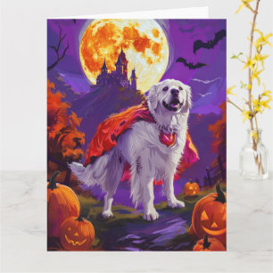 Halloween Underbar Pyrenees Vampire Pumpkins Scary Kort