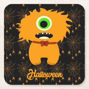 Halloween Underlägg för barn Papper Kvadrat