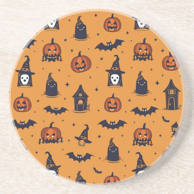 Halloween Underlägg med Spöken och Pumpkins (Framsidan)
