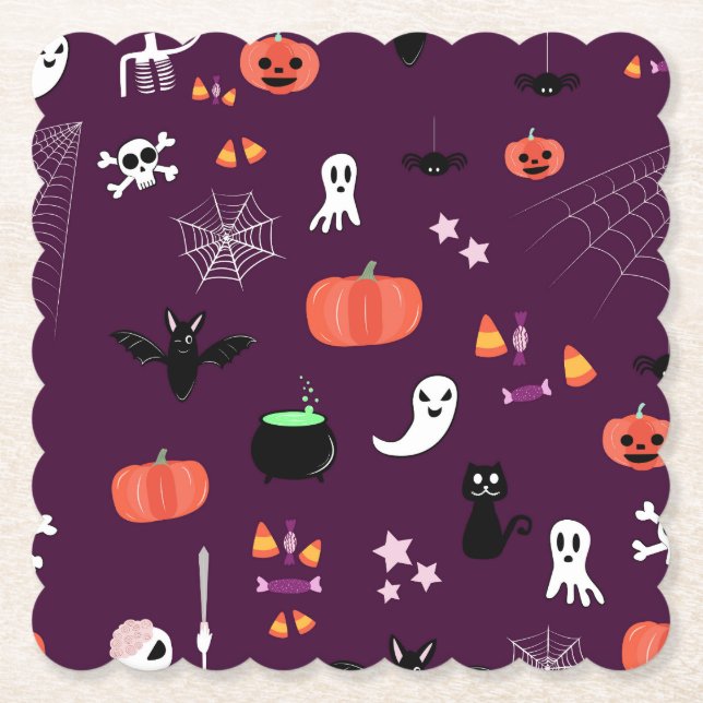 Halloween Underlägg Papper (Framsida)