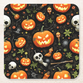Halloween underlägg papper kvadrat