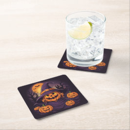 Halloween Underlägg Papper Kvadrat