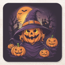 Halloween Underlägg Papper Kvadrat