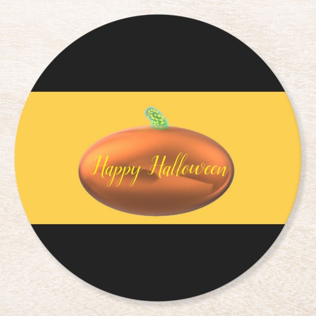 Halloween  underlägg papper rund (Framsidan)