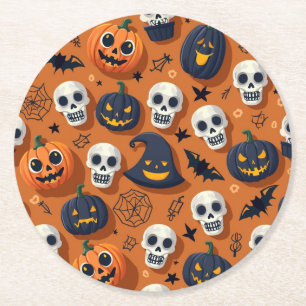 Halloween Underlägg - Perfekt för Haunted Gatherin Papper Rund