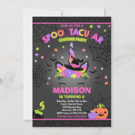 Halloween Unicorn Birthday Inbjudan Halloween fest
