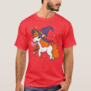 Halloween Unicorn Girls Women Witchy Unicorn Hall T Shirt