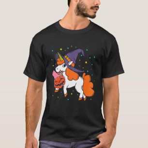 Halloween Unicorn Girls Women Witchy Unicorn Hallo T Shirt