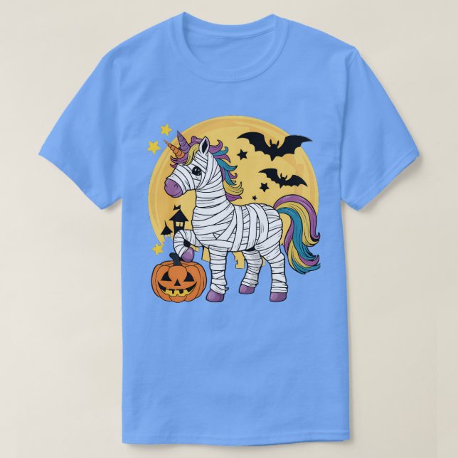 Halloween Unicorn Mummy T Shirt (Design framsida)