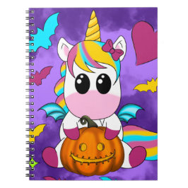 Halloween Unicorn Purple Anteckningsbok