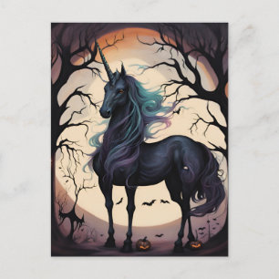 Halloween Unicorn Vykort