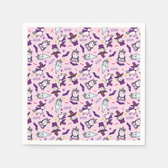 Halloween Unicorns Pappersservett (Framsidan)
