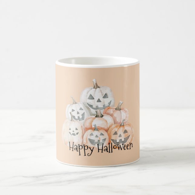 Halloween Urkarva Pumpor Kaffemugg (Center)