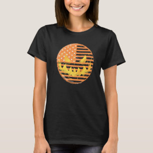 Halloween USA American Flagga Jack o lantern Pumpk T Shirt