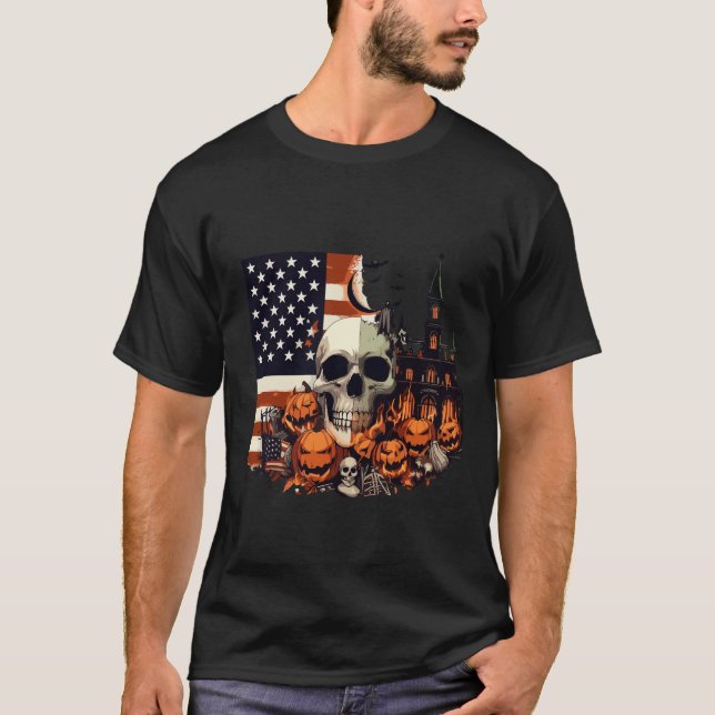 Halloween usa United states  T Shirt (Framsida)