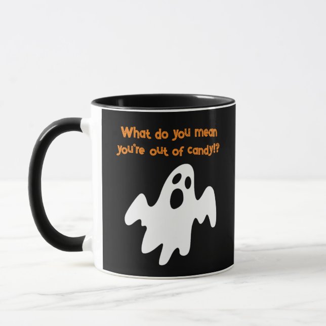 Halloween ut ur Candy Funny Ghost Mugg (Vänster)