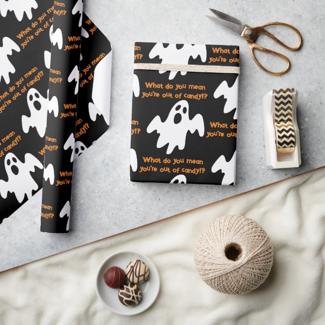 Halloween ut ur Candy Funny Ghost Presentpapper (Hantverk)