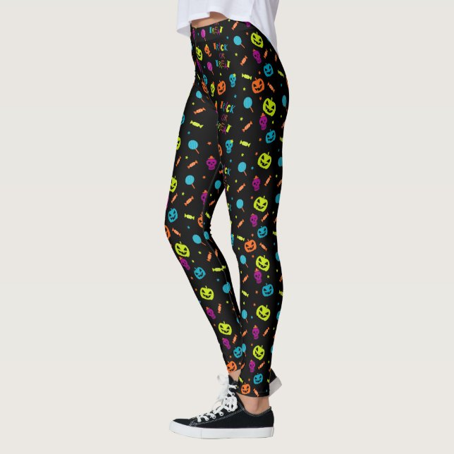Halloween-utformningsbalkar Leggings (Vänster)