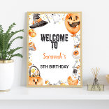 Halloween-utomhusskyltar Poster