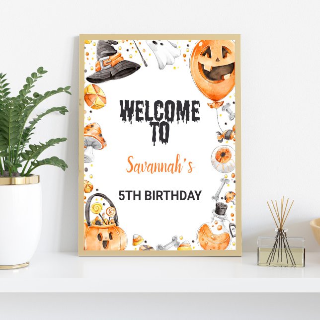 Halloween-utomhusskyltar Poster (Halloween Outdoor Signs)