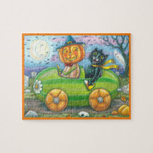 HALLOWEEN VÄG RESA, JACK OCH SVARTA KATTVÄNNER