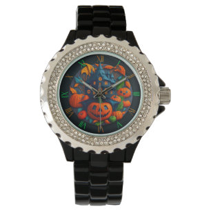 Halloween-väggklocka för däck armbandsur