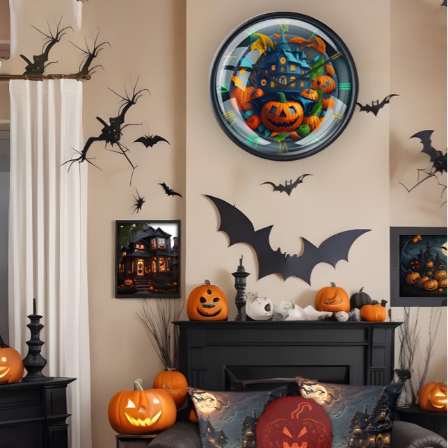 Halloween-väggklocka för däck rund klocka (Skapare uppladdad)