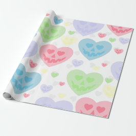 halloween valentine pastel goth creepy-hjärtan presentpapper