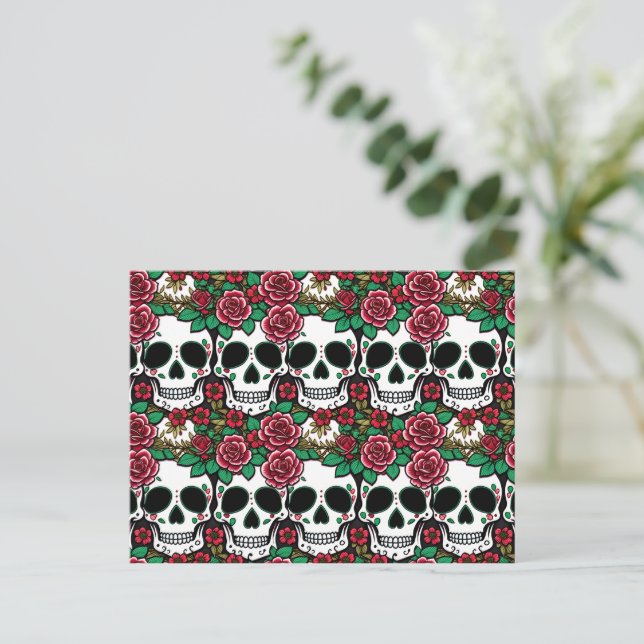 Halloween - Välkommen Döda Dagen Postkort Vykort (Stående Fram)