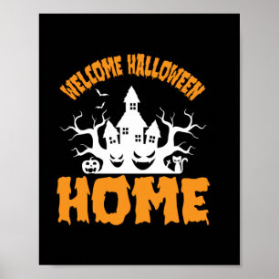 Halloween Välkommen Halloween Hemfödelsedag Poster
