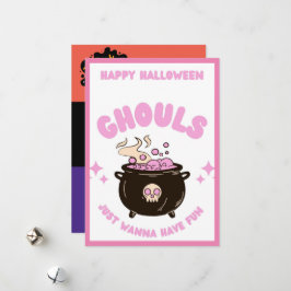 Halloween Välkomstkort, Bedårande Halloween-design Julkort