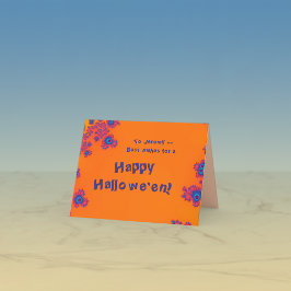 Halloween Välkomstkort med fraktala kanter Kort