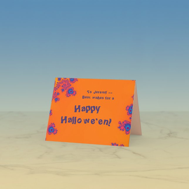 Halloween Välkomstkort med fraktala kanter Kort (Skapare uppladdad)