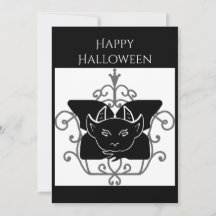 Halloween välkomstkort med gargoyl