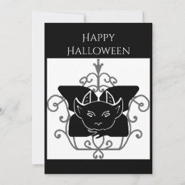 Halloween välkomstkort med gargoyl inbjudningar