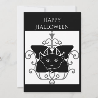 Halloween välkomstkort med gargoyl inbjudningar