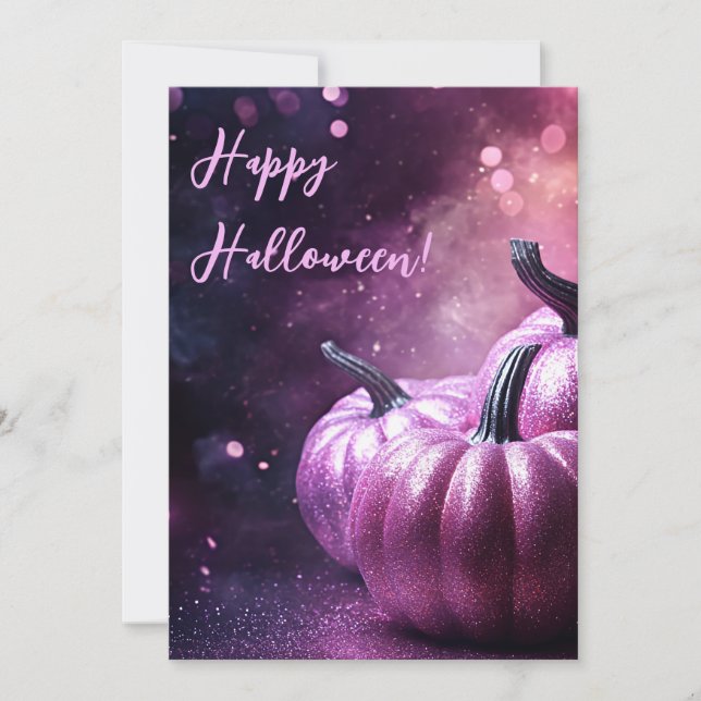Halloween Välkomstkort med Pumpor Inbjudningar (Framsida)