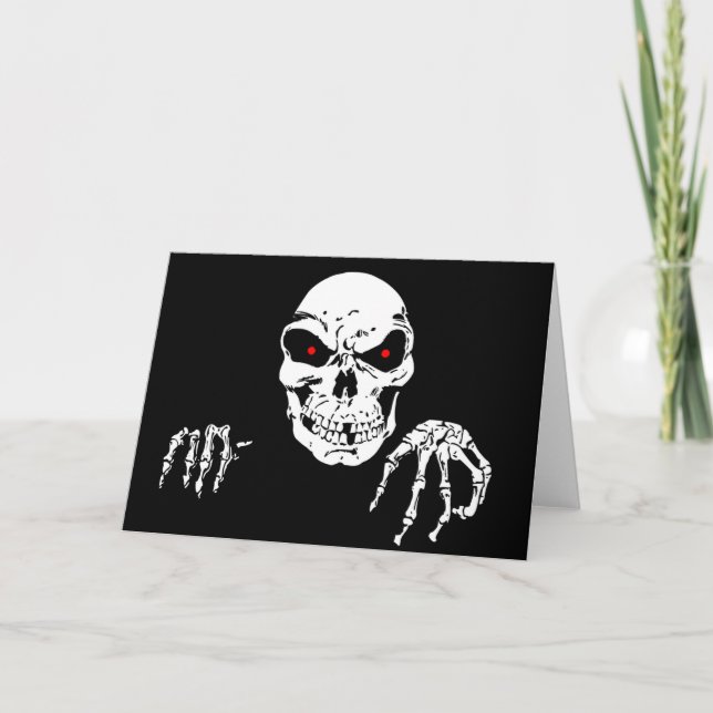 Halloween Välkomstkort/Skelett Kort (Framsida)