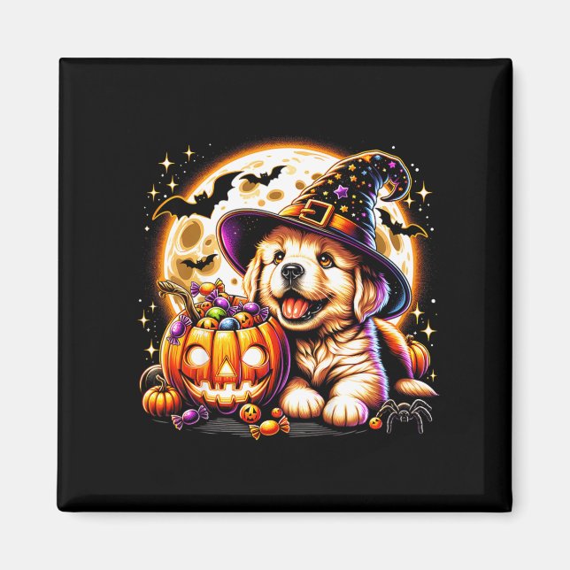 Halloween Valp Hund Magnet (Framsidan)