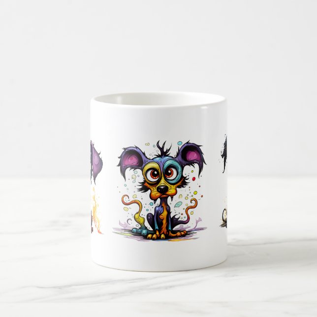 Halloween Valps Illustrations Kaffemugg (Center)