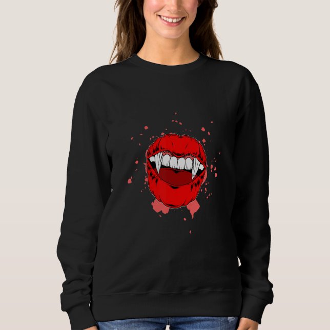 Halloween Vampie Teeth Halloween Costume Trick Tre T Shirt (Framsida)