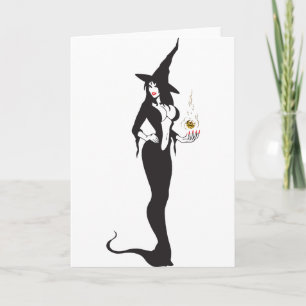 halloween vampig häxa kort