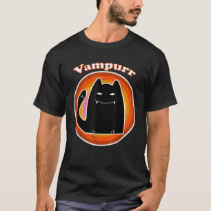 Halloween Vampire Black Kitten Dracula Vampurr Cat T Shirt