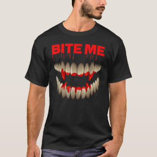 Halloween Vampire Bloody Teeth Fangs Costume T Shirt