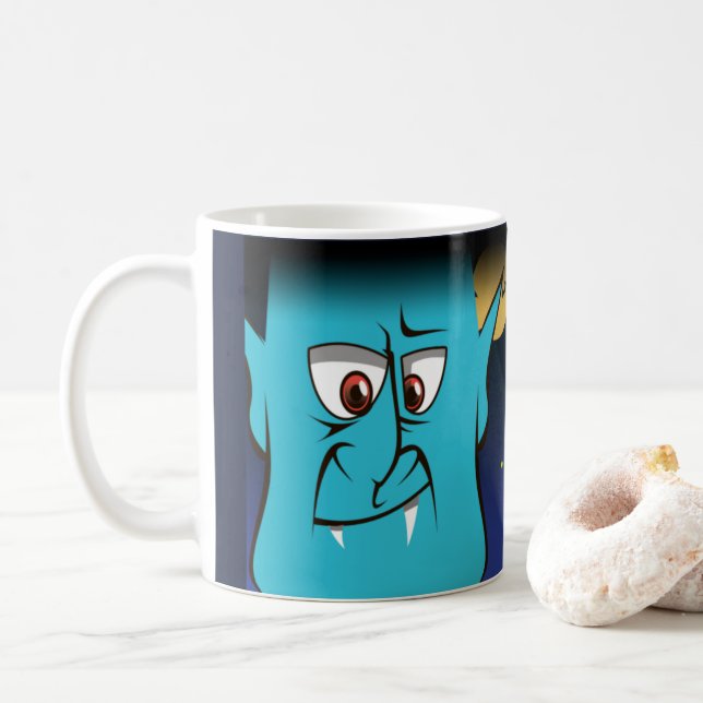 Halloween Vampire Coffee Mugg, Kopp (Med munk)